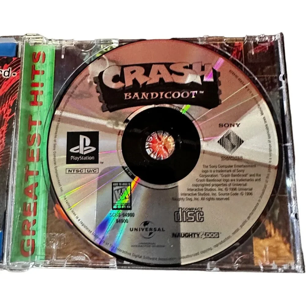 Crash Bandicoot (Sony PlayStation 1) PS1 Complete Tested Game w/ Manual & Case